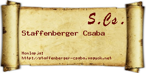 Staffenberger Csaba névjegykártya