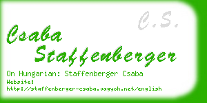 csaba staffenberger business card